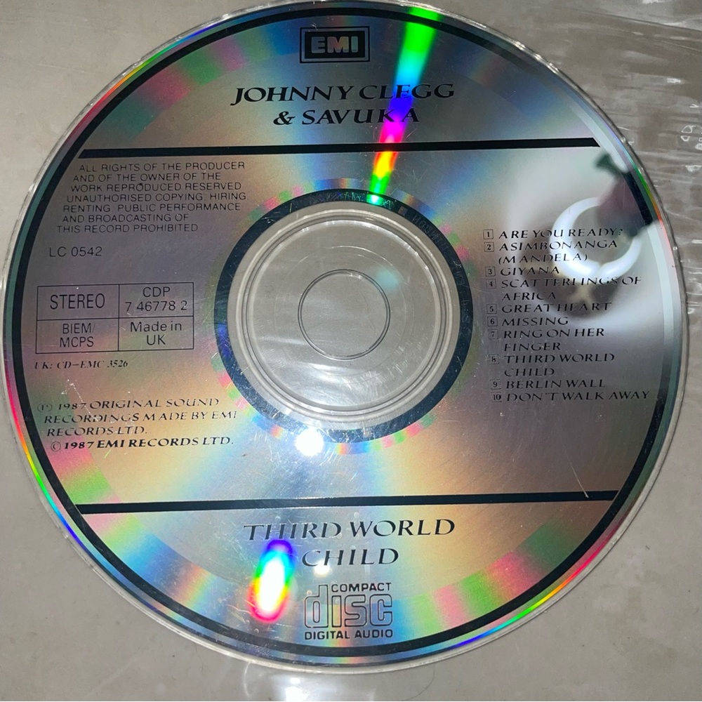 Johnny Cleggs and Savuka CD
